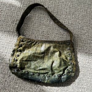 Authentic Chrome Hearts print leather bag.